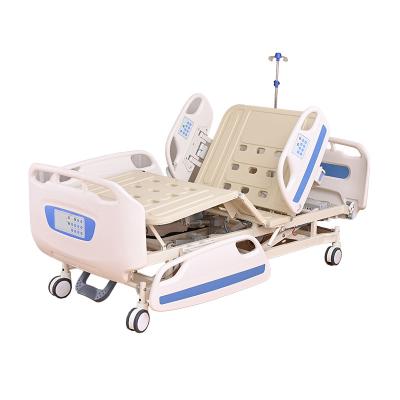 China High End Metal Inpatient Medical Electric Bed Luxury Hospital ICU 5 Function Electric Bed With CPR Function for sale