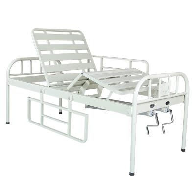 China Wholesale Metal 2 Function Single Bed Medical Patient Single Hospital Bed With Wheels Optional for sale