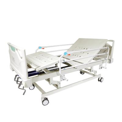 China New Arrival 3 Crank Manual Movable Modern Metal Hospital Bed With New Type Side Rails For Sale for sale