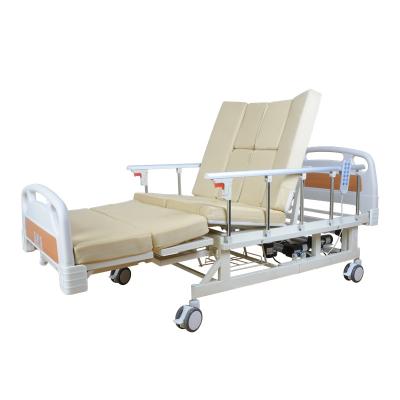 China Elderly Or Patient Multi Positions Clinic Use Double Functions Electric Manual Nursing Bed With Potty Hole for sale