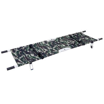 China Camouflage Emergency Hospital Lightweight Portable Medical Rescue Stretcher Lightweight Folding Stretcher for sale