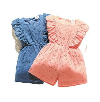 China 2023 Girls Solid Color Shorts Viable Europe and America Casual Children's Baby Girl Sleeveless Overalls for sale