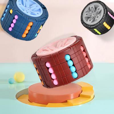 China Stress Release Fingertip Toys Stress Release Kid Adults Fatigue Shape Stir Spinning Magic Beans Cube For Education for sale