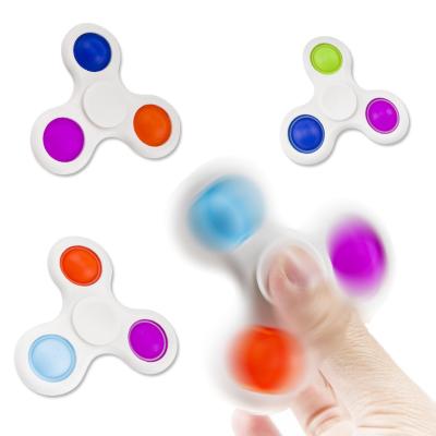 China Plastic Simple Noise Fingertip Sensory Toys Dimple Bubble Fidget Finger Spinner Toy Stress Anxiety Relief Push for sale