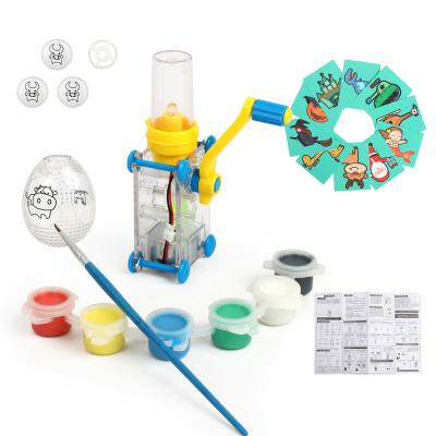 China Children Science Experiment Kids Technology STEM Assemble Hand Crank Magneto Toy Energy Conversion Scientific Physical Experiment Learning DIY Science for sale