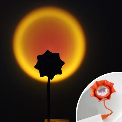 China Bedroom Modern Romantic Atmosphere Night Light Projector Sunset Flower USB Power Supply USB Power Supply Sunset Light Lamp for sale