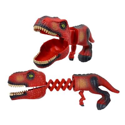 China Novelty Telescopic Joke Funny Toy Telescopic Animals Mechanical Robotic Arm Claw Juguetes Stretch Sharp Dinosaur Toy Hand Grabber For Kids for sale