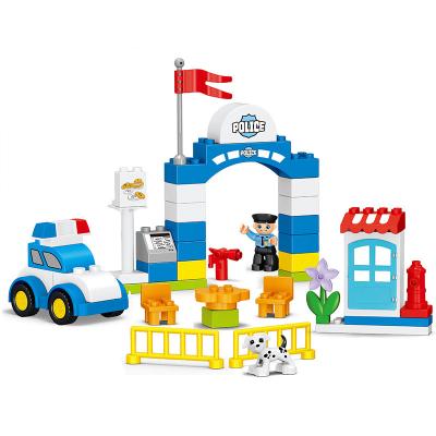 China Smart Toy City Police Office Building Block Bricks Toy Set Kids DIY Assemble Game Police Station Building Blocks for sale