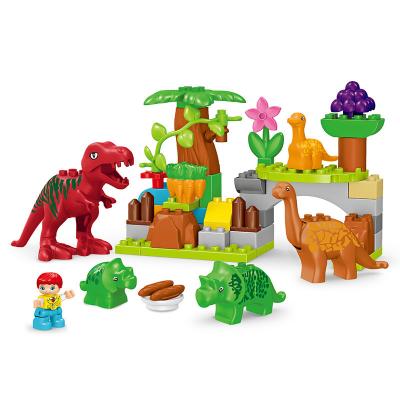 China Toy Funny 3D Jurassic World Brick Building Toys Set 49PCS Dinosaur Set Park Children Blocks Educational Plastic for sale