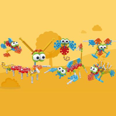 China Building Toy Latest Children Educational Stem Toys DIY Collect Game Novelty 3D Insect Buidling Toys Blocks for sale