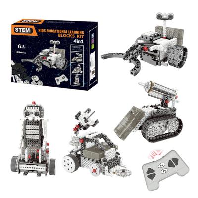 China 254pcs Building Toy Vehicle Robot Blocks Diy Toy Plastic Set Children Bricks Rc Toys RC Building Block Electric Remote Control Car for sale