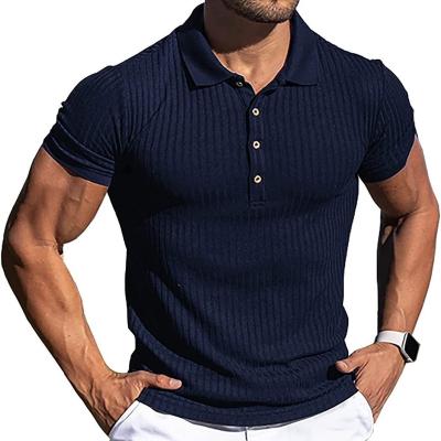 China Anti-wrinkle China cheap 100% Cotton Multi Color High Quality Custom Mens Striped Polo T Shirt for sale