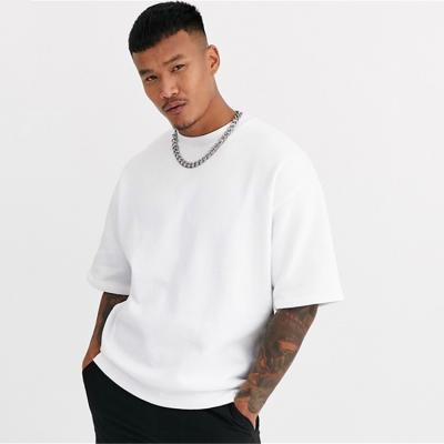 China Wholesale Custom Anti-Wrinkle Drop Shoulder Mens Anti Pilling Shirts Solid White T-shirt Casual Short Sleeve for sale