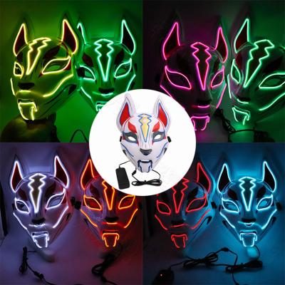 China Halloween Bloody Fox Horror Shield Scary Halloween 3 Function Creepy Killer Mask Adult Dress Led Shield for sale