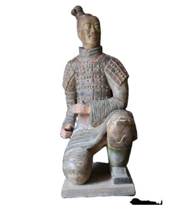 China Chinese Clay Crafts Life Size Statue of China Kneelling Archer Terracotta Warrior Garden of Qin Terracotta Warriors Sculpture for sale