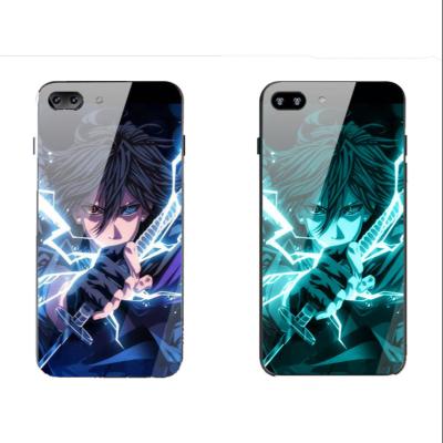 China Fire Resistant Naruto Anime Tempered Glass Mobile Phones Case For iPhone X 1021 for sale