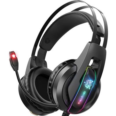 China Headband Onikuma K16 3.5mm Stereo Sound Noise Canceling Gaming Headset With RGB Light And Mic Gaming Headphones For PS5 PS4 PC for sale