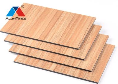 China Wood Look PE Aluminum Composite Panel For Bathroom / Kitchen / Balcony for sale