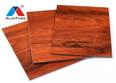 China Fire Retardant Aluminium Composite Panel , Wooden Finish Aluminium Sandwich Panel for sale