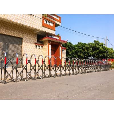 China Manual push and pull Stainless steel Modern Flexible Retractable Accordion Barrier Gate Stainless Steel Collapsible Gate for sale