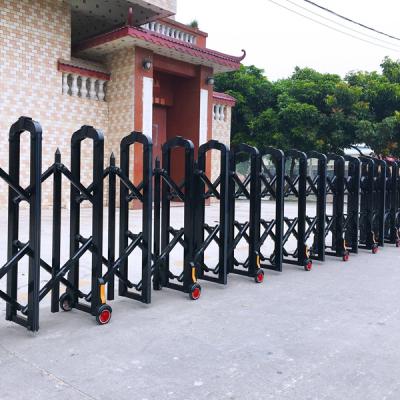 China Manual push and pull OEM Retractable guardrail Park fence Folding guardrail Maintenance bollard for sale