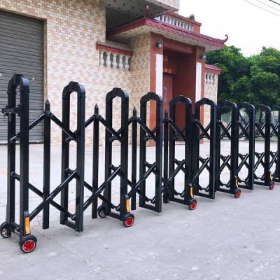 China Manual push and pull retractable metal barrier fence expanding security gate factory wholesales for sale