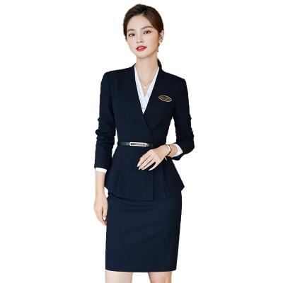 China Women's Anti-pilling Suits Two-Piece Skirt Suit Office Suit Ladies Business Work Wear for sale