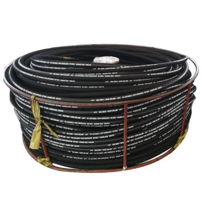 China Stainless Steel Synthetic Rubber Braided Hydraulic Hose/SAE Hydraulic Hose/Rubber Hose Stocklot Price List for sale