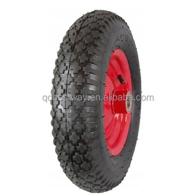 China Inflatable Rubber Wheel 4.00-8, 3.50-8, 3.25-8, 4.00-6, 5.00-6, Pneumatic Tire 6.50-8 Natural Rubber Wheel for sale