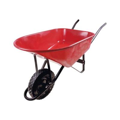 China 6ft industrial wheelbarrow with heavy duty rubber wheel 16x4.00-8 or solid wheel CARRETILLA 100L SUPERBE, wheelbarrow from South America for sale