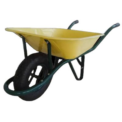 China High quality industrial wheelbarrow WB6400 from France with solid rubber wheel or pneumatic wheel, 65L tray 150kgs for sale