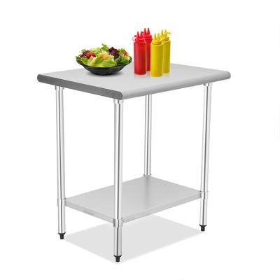 China USA & Hot Selling EU Style New Product Double Tiers Stainless Steel Commercial Work Table for sale