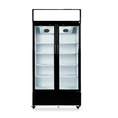 China New Single-temperature Hot Sale 2 Doors Straight Drinks Display Refrigerator Commercial Beer Fridge for sale