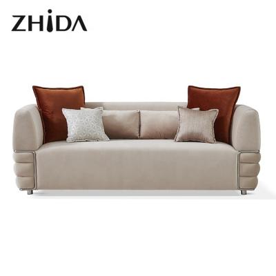 China Factory wholesale fabric sofa sets home villa two seater sofa extendable chinese luxury living room furniture luxury couch for sale