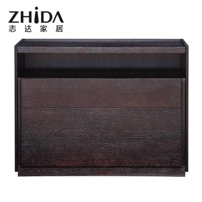 China Zhida Modern New Arrival Classic High Quality 3 Drawer MDF Storage Solid Wood Sideboard For Living Room Kitchen for sale