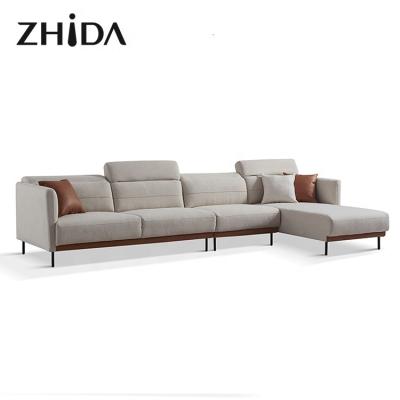 China Factory Wholesale Contemporary Extendable L Shape Living Room Sofa Furniture Couches Foshan OEM Set for sale