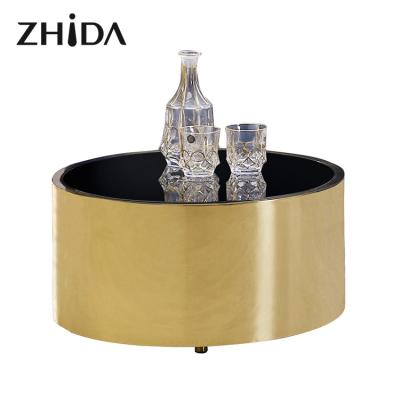 China Modern high quality light luxury light luxury living room furniture side table coffee table set for sale