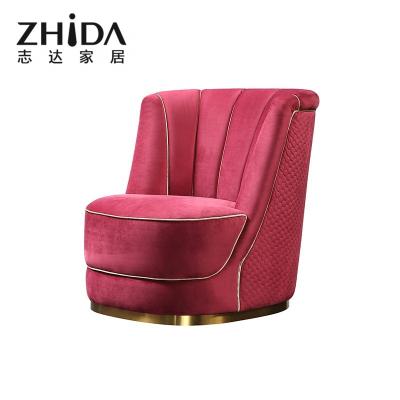 China Factory Wholesale Luxury Home Furniture Lightweight OEM Zhida Single Sofa Leisure Chair For Hotel Room for sale