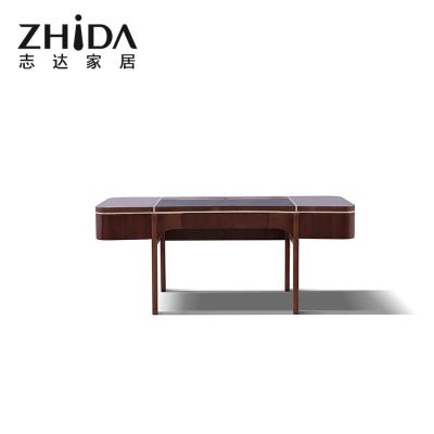 China Other Zhida OEM Factory Walnut Wooden Laptop Book Desk Wholesale High Quality Color Large Capacity for sale