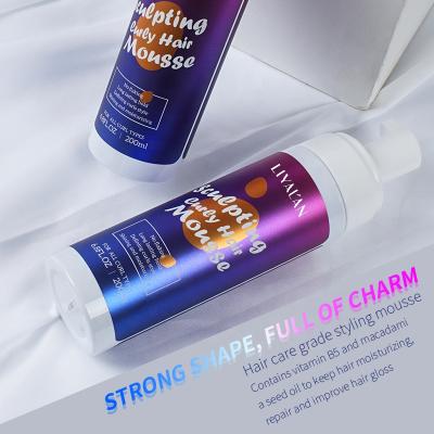 China OEM Private Label Organic Custom Men's Curly Hair Care Styling Holding Spray Products Foam Hair Mousse for sale