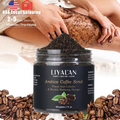 China Exfoliator Custom Private Label Beauty Organic Wholesale Vegan Exfoliator Moisturizing Coffee Body Scrub for sale