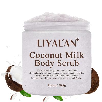 China Exfoliator OEM Wholesale Natural Organic Coconut Milk Moisturizing Whitening Nourishing Body Scrub for sale