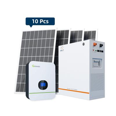 China Home Airbath 4kw 5000 Watt Solar Panel Photovoltaic System for sale