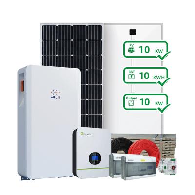 China Home Solar Power System Home 30KW 12KW 10KW 8KW 5KW Hybrid Solar System For Home Use for sale