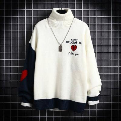 China Sweater winter turtle neck sweater men loose new style fashion retro sweater coat lazy Japanese thick sweater students for sale