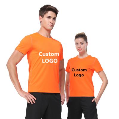 China High Quality QUICK DRY Polyester Short Sleeve T-Shirt Customize Custom Logo Printed Quick Dry Sport Men's O-Neck T-Shirt 150 Grams for sale