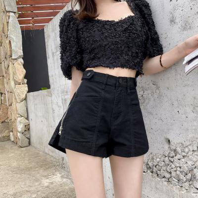 China Large Size Women's Breathable Wide-leg Pants Fat Millimeter Shorts Hot Pants Women's Thin Section Summer Was Thin Wild Denim Shorts Women's Ins for sale