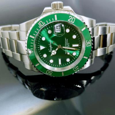 China Factory Date Outlet 40mm Sapphire Green Ghost Fashion Japanese Automatic Movement Diver Mechanical Automatic Submersible Watch for sale