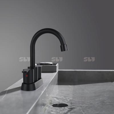 China Cheap Face Handle Water Faucet Mixer Metered Basin Faucet Wash Basin Faucets Stainless Steel Bathroom Basin Faucets Double Taps for sale