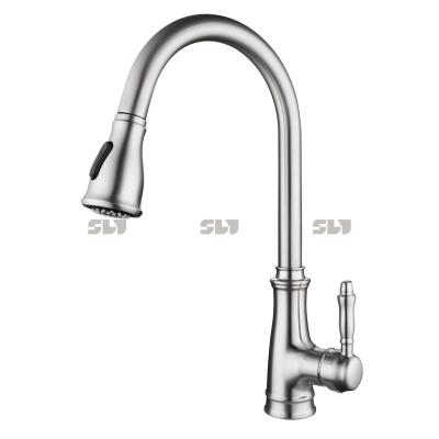 China Pull Out New Modern Style 304 Spray Stainless Steel Kitchen Faucets Pull Out Pull Down Kitchen Mixer Sink Faucet Sink Kitchen Faucets With Sprayer for sale